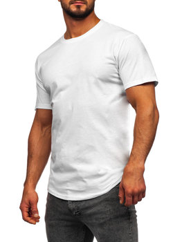 Bílé pánské dlouhé tričko bez potisku Bolf 14290