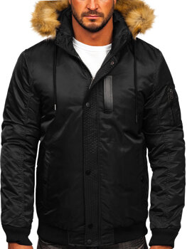 Černá pánská zimní bunda Bolf 2129
