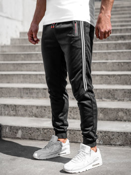 Černé pánské teplákové jogger kalhoty Bolf K10338A