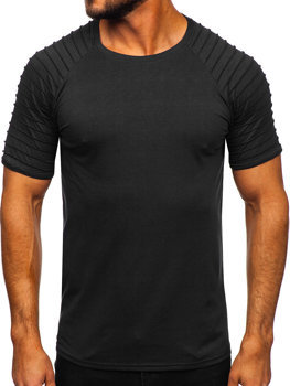 Černé pánské tričko bez potisku Bolf 8T88