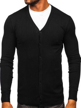Černý pánský svetr na zip cardigan Bolf MM6006