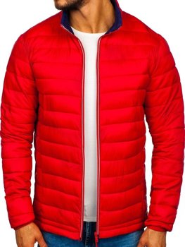 Červená pánská sportovní zimní bunda Bolf LY1017