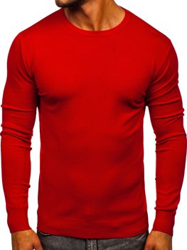 Červený pánský svetr basic Bolf YY01