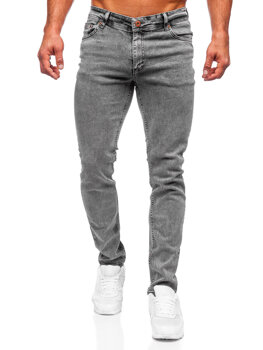 Grafitové pánské džíny slim fit Bolf 6187