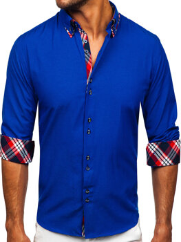 Pánská košile BOLF 4704 královsky modrá
