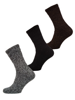 Pánské barevné silné zimní termo ponožky Bolf A8990-2-3P 3PACK