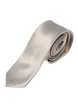Šedá pánská elegantní úzká kravata Bolf K001