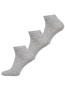 Šedé pánské nízké ponožky Bolf N3101-3P 3 PACK