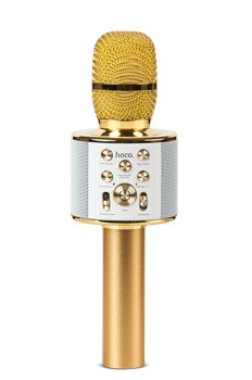 Zlatý bluetooth karaoke mikrofon BK3