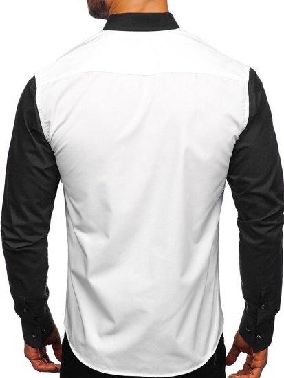 Černá pánská elegantní košile s dlouhým rukávem Bolf 5726-1
