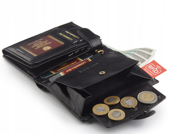 Černá pánská kožená peněženka 13968