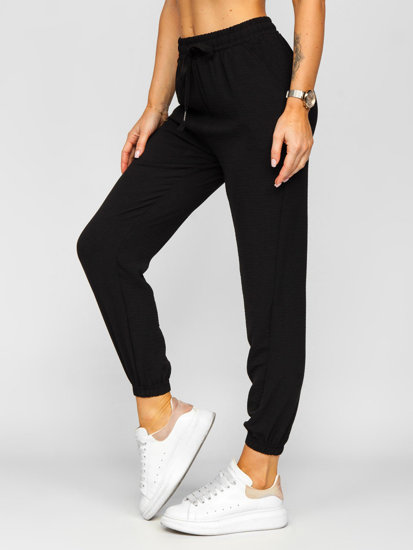 Černé dámské textilní jogger kalhoty Bolf W7322