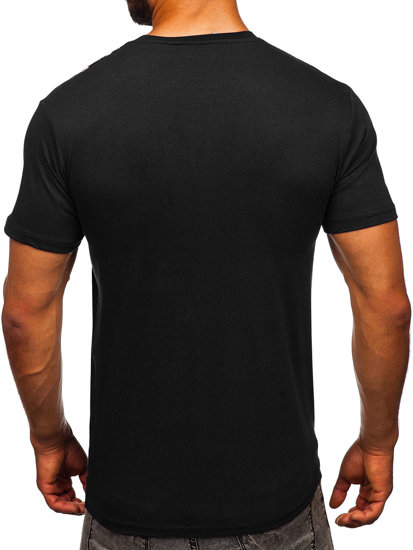 Černé pánské bavlněné tričko Bolf 14701