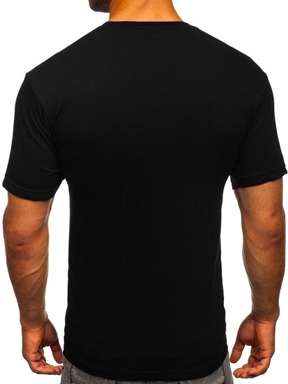 Černé pánské tričko s potiskem Bolf 142175