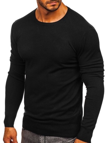 Černý pánský svetr basic Bolf YY01