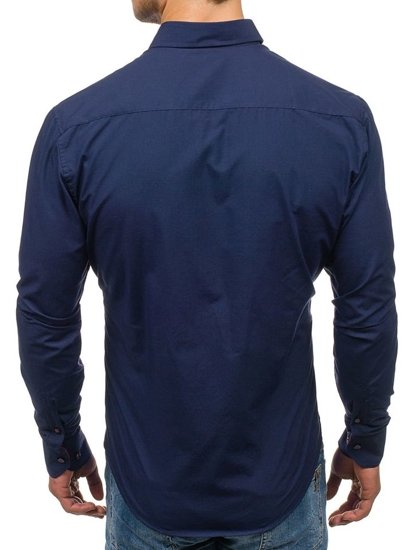 Pánská košile BOLF 5827 tmavě modrá
