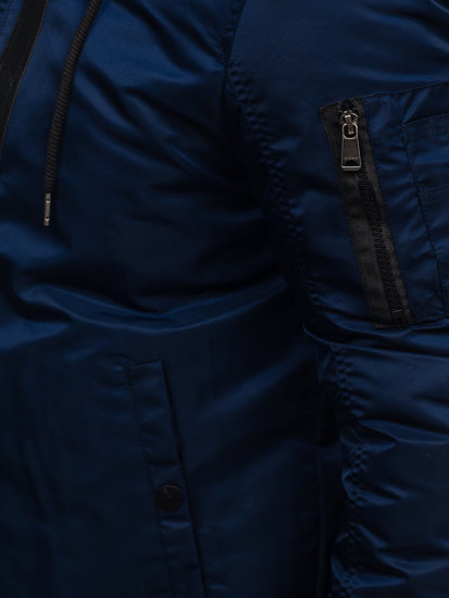 Tmavě modrá pánská zimní bunda Bolf 2129