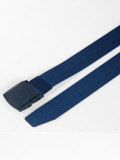Tmavě modrý pánský textilní pásek Bolf 979