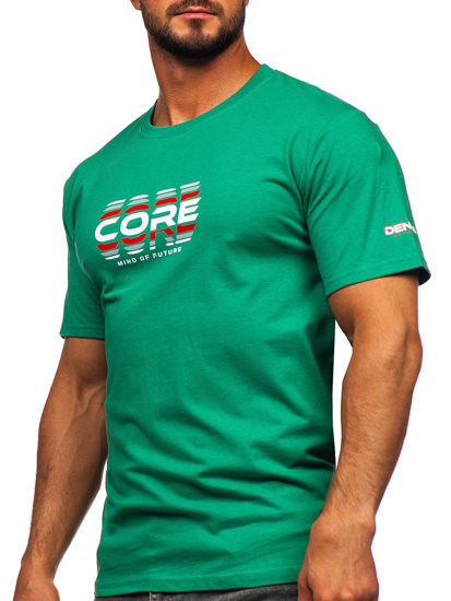 Zelené pánské bavlněné tričko Bolf 14731