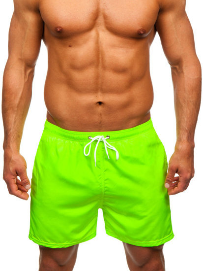 Žluto-neonové pánské plavecké šortky Bolf XL019
