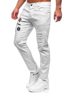 Bílé pánské džíny regular fit Bolf 4021-1