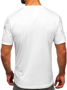 Bílé pánské tričko s potiskem Bolf 14204