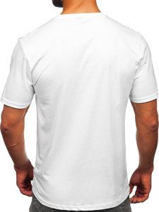 Bílé pánské tričko s potiskem Bolf 14207
