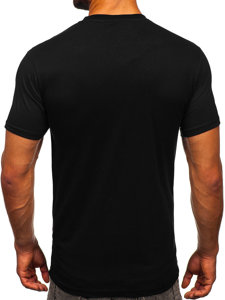 Černé pánské bavlněné tričko s kapsičkou Bolf 14507