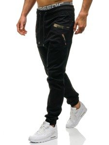 Černé pánské jogger kalhoty Bolf 0473