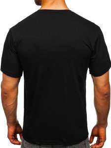 Černé pánské tričko s potiskem Bolf 0011