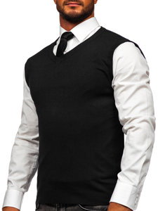 Černý pánský svetr bez rukávů Bolf MM6005