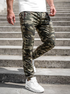 Khaki pánské teplákové jogger kalhoty Bolf JX5087A
