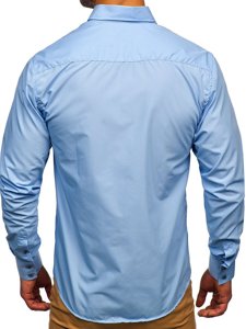 Modrá pánská košile s dlouhým rukávem Bolf 20725