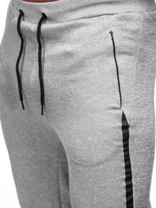 Šedé pánské zateplené jogger kalhoty Bolf 20178