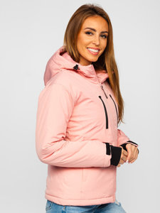 Světle růžová dámská zimní sportovní bunda Bolf HH012A