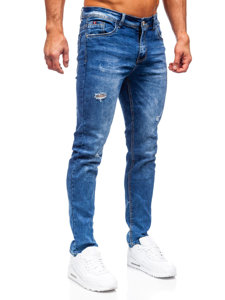 Tmavě modré pánské džíny regular fit Bolf K10008-1